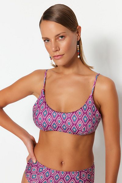 Trendyol Collection Geometric Patterned Bralette Bikini Top TBESS21BU0040