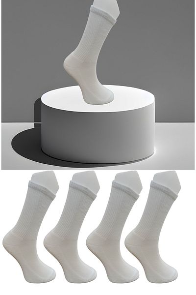 Leement socks 4 ζευγάρια χτενισμένες βαμβακερές αθλητικές κάλτσες τένις με πετσέτα