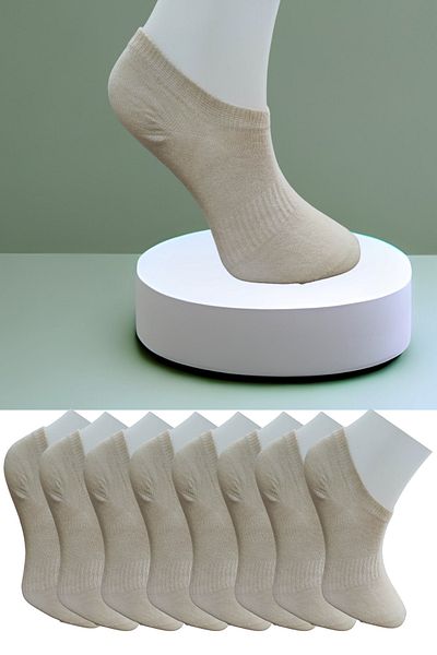 Leement socks Άνευ ραφής 8 ζευγάρια χτενισμένα βαμβακερά αθλητικά παπούτσια Snekers Κάλτσες μηδενικού ύψους