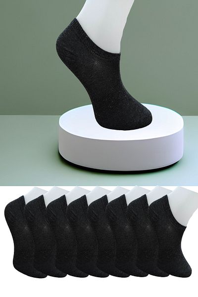 Leement socks Безшевни 8 чифта маратонки от пениран памук, невидими чорапи Snekers с нулева дължина
