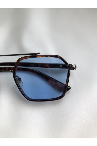 DSN Kalvin Blue Leopard Frame Sunglasses UV Protection Unisex