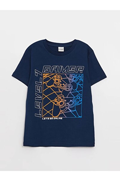 LC Waikiki Boy - Crew Neck and Printed Short Sleeve T-Shirt