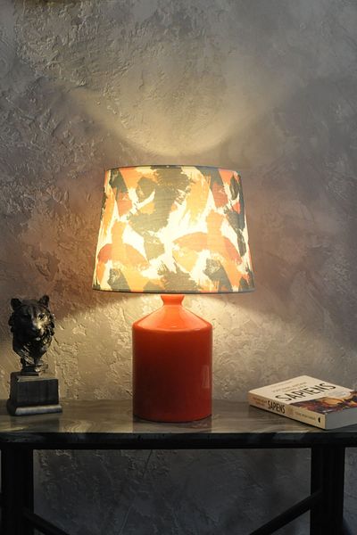 Qdec Ceramic Cube Vase Lampshade Orange - Brushed