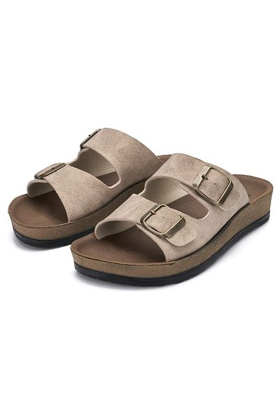 İmerShoes Ανδρικές - Γυναικείες Παντόφλες σόλας από φελλό με μοτίβο με διπλή πόρπη 245