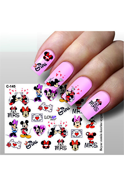 Mickey Mouse Tırnak Sticker Slider (SU TRANSFER)