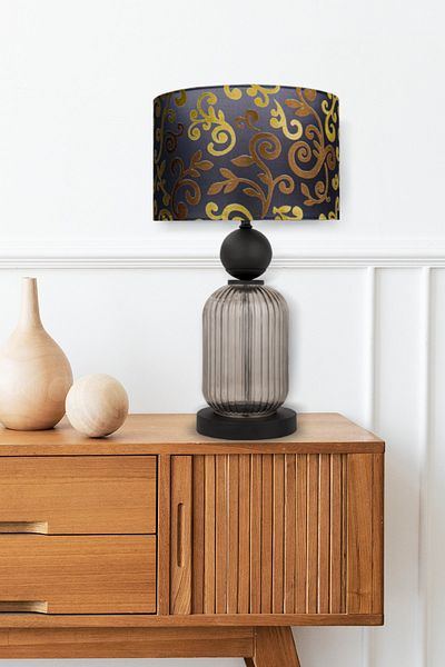 MINIMAL ETICARET VE BILGI TEKNOLOJILERI Lotus Opal Black Glass Lampshade