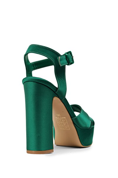 Deery Green Platform Heeled Women's Evening Dress Shoes