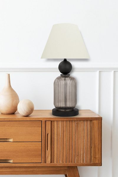MINIMAL ETICARET VE BILGI TEKNOLOJILERI Lotus Opal Black Glass Cone Lampshade