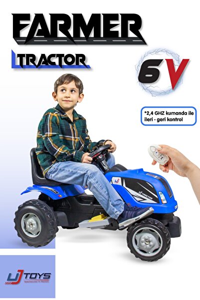 UJ Toys Ujtoys - Akülü Kumandalı 6v Traktör