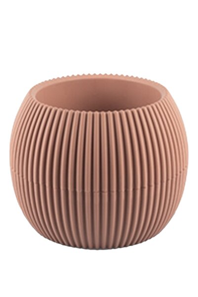 TEMMUZ HOME Kaktüs Ve Çiçekler Için Dekoratif Ve Şık Yuvarlak Mercan Saksı No2