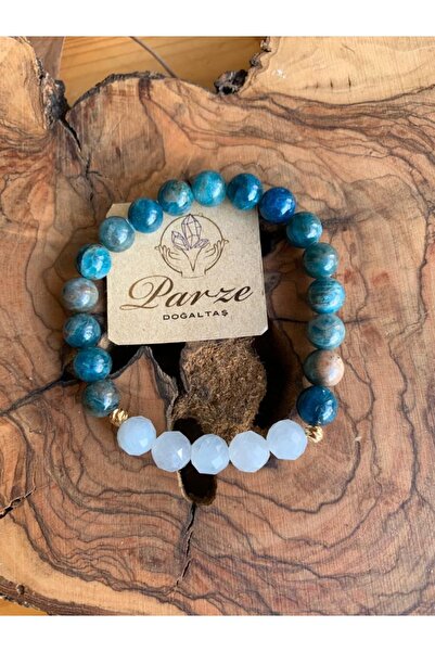 parze doğaltaş Apatite Aquamarine Bracelet