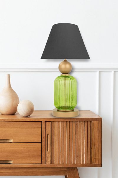 MINIMAL ETICARET VE BILGI TEKNOLOJILERI Lotus Forest Green Glass Cone Lampshade