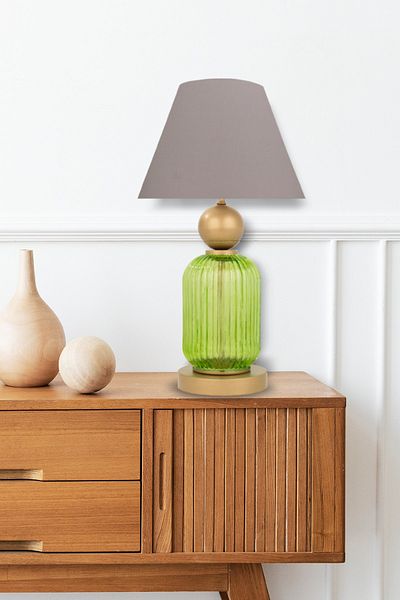 MINIMAL ETICARET VE BILGI TEKNOLOJILERI Lotus Forest Green Glass Cone Lampshade