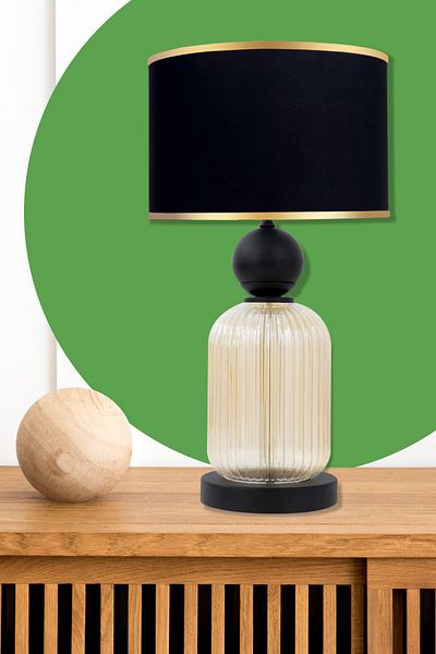 MINIMAL ETICARET VE BILGI TEKNOLOJILERI Lotus Gold Contrast Glass Lampshade