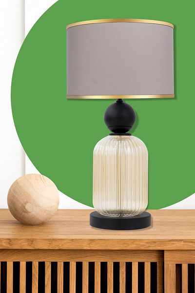 MINIMAL ETICARET VE BILGI TEKNOLOJILERI Lotus Gold Contrast Glass Lampshade