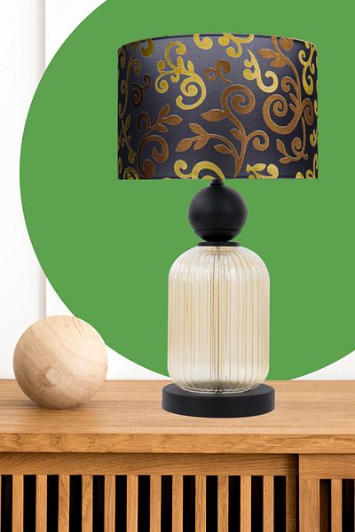 MINIMAL ETICARET VE BILGI TEKNOLOJILERI Lotus Gold Contrast Glass Lampshade