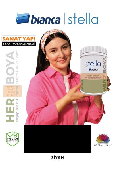 Bianca Su Bazlı Akrilik Boya Siyah