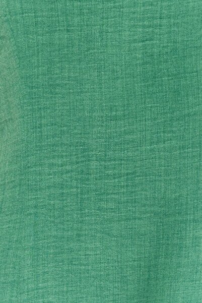 Trendyol Collection Mini tkané šaty s čtvercovým límcem v khaki střihu TWOSS23EL01549