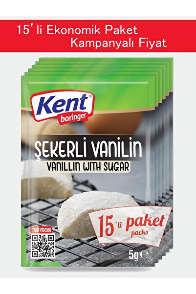 Kent Boringer Şekerli Vanilin 15'li Ekonomik Paket