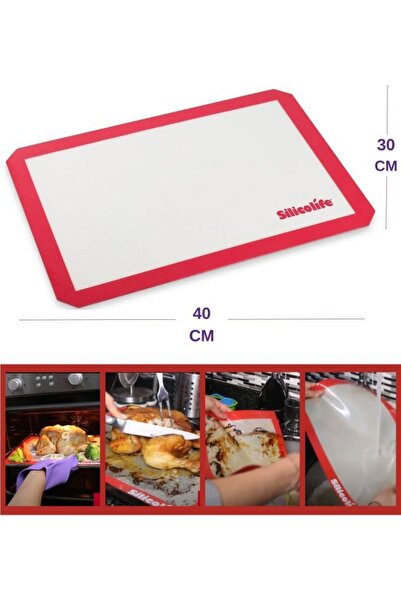 Silicolife Onikiden Profesyonel Silpat, Yanmaz Yapışmaz Silikon Fırın Pişirme...