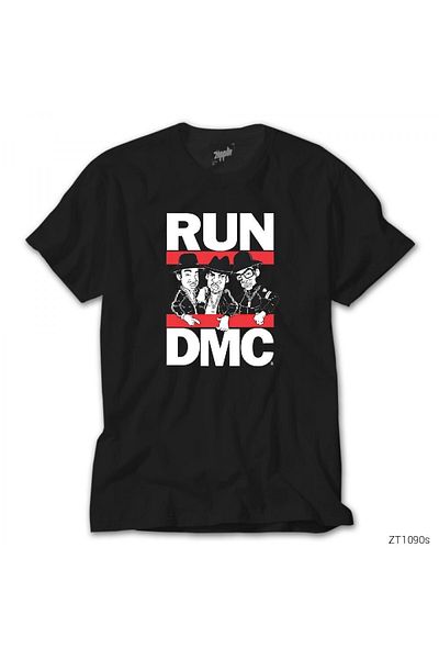 Z zepplin Черна тениска Run DMC Group