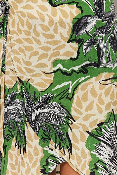 Trendyol Collection Tropical Mini Beach Skirt - Woven Lacing, Tbess23Et00022