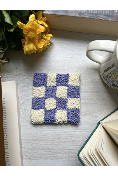 Sumicorn Design قاعدة أكواب مطرزة باللون الأرجواني