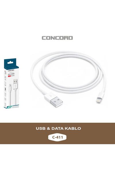 Concord C-411 1a Lightning Usb Şarj Kablosu Iphone Uyumlu