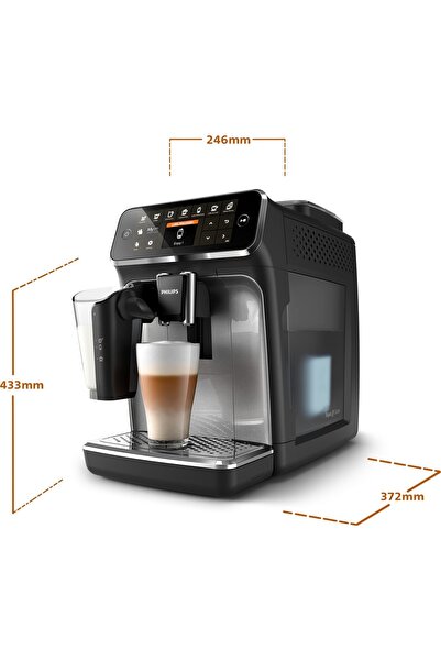 Philips Ep4346 1200 W Tam Otomatik Espresso Makinesi, 1.8 L Kapasite, Zamanlayıcı, Mat Siyah