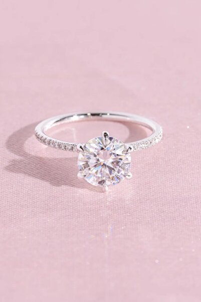 Crystal Diamond Zirconia Kadın 1 Karat Tektaş Yüzük