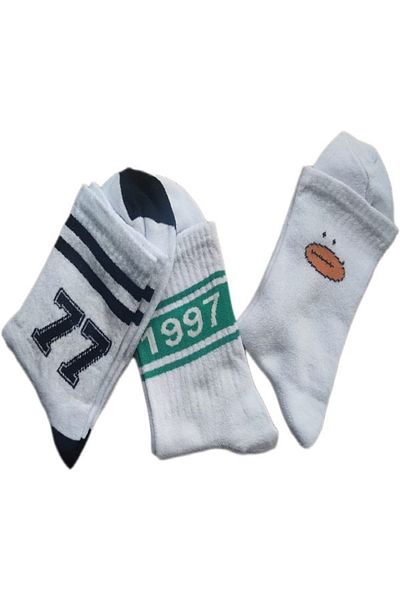 MY MENORA SOCKS Τρία ζευγάρια Κολλεγιακές κάλτσες