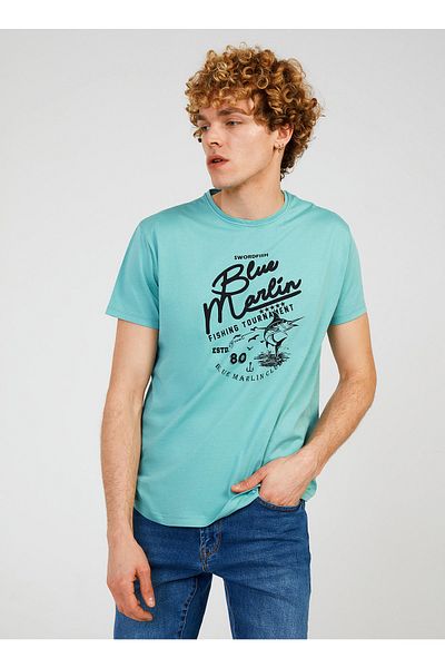 The Crow Crew Neck Printed Mint Men's T-shirt Tc7111