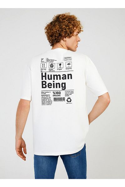 The Crow Crew Neck Printed White Men's T-shirt Tc9013