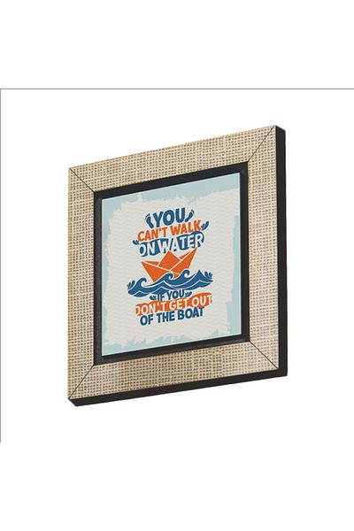 BAKSEPETE If You Can't Income from the Boat, You Can't Walk on the Water Printed MDF Magnetkrg-129 Refrigerator Ornament