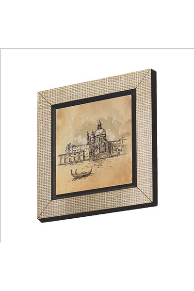 BAKSEPETE Ornament pentru frigider Magnetkrg-050 din MDF imprimat vizual Veneția