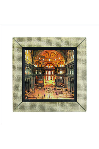 Sadrazam Hagia Sophia Mosque Inside Printed MDF Magnetkrt-009 Refrigerator Ornament