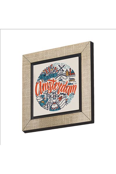 BAKSEPETE Ornament pentru frigider cu simboluri Amsterdam imprimate Magnetkrg-011