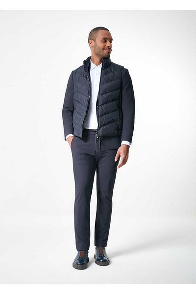 Boris Becker Navy Blue Color Padded Polyester Vest
