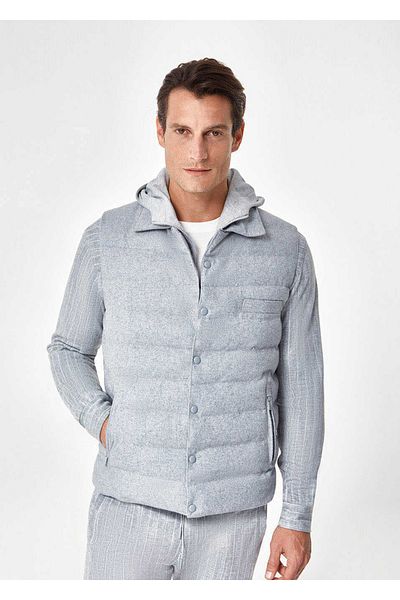 Boris Becker Gray Color Flannel Vest