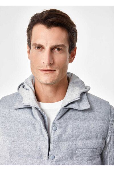 Boris Becker Gri Renk Flanel Yelek