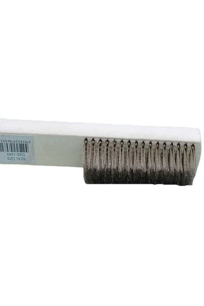 Mantlettic Metal Wire Brush Wooden Handle Rust Dirt Removal Cleaning Brush