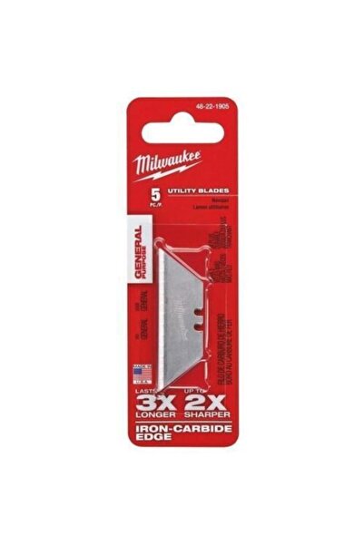 Milwaukee T48221905 Ağır Hizmet Tipi Fastback Maket Bıçağı Yedeği 5’li