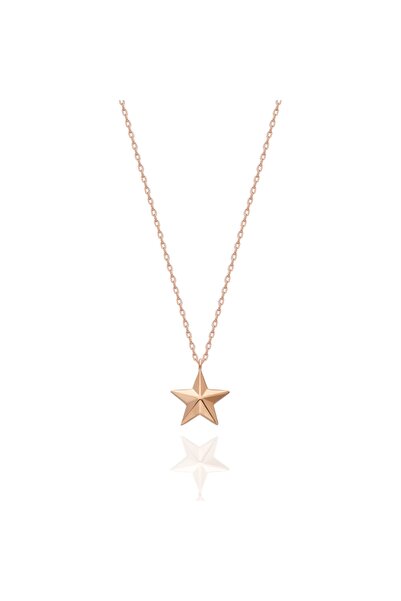 ERKOÇ JEWELLERY 925 Ayar Gümüş Taşsız Küçük Yıldız Kolye