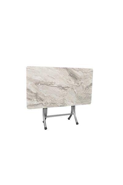 aldagelsin Gri Mermer Desenli Katlanabilir Masa (60*110)