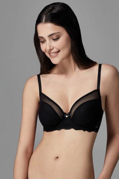 Eros Ersk300 Μαύρο Γυναικείο Σουτιέν - Με Γόμπα και Κύπελλο