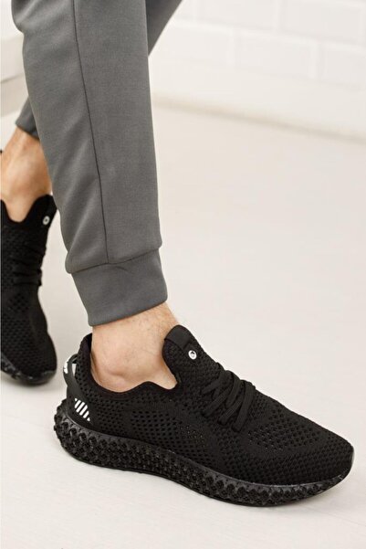 DUNLOP Μαύρο Πλεκτό Ανδρικό Παπούτσια - Μοντέλο 1020