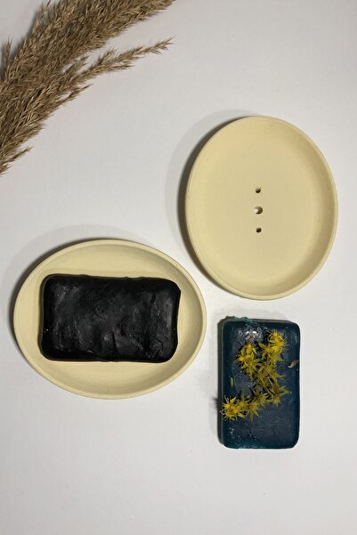 RocArt Home Betonska posuda za sapun (pastelno žuta)