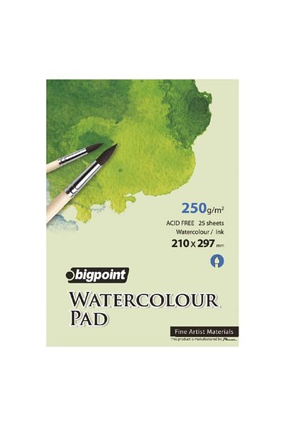 Bigpoint A4 Watercolor Block 250 Grams - 25 Sheets (Watercolour Pad)