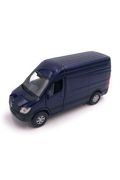 Welly Metal Welly Mercedes Benz Sprinter Panel Van 1:36 سحب قطرة نموذج سيارة لعبة معدنية باللون الأزرق