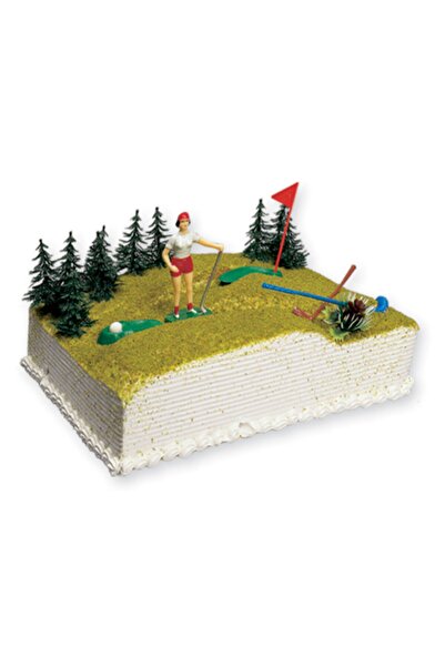 DALKIR GIDA مجموعة ألعاب الجولف لتزيين كعكة عيد الميلاد 7 قطع